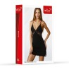 SoftLine Collection Sukienka Nocna 11012 - Czarna - 3XL