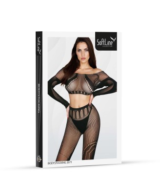 SoftLine Collection - Komplet Bodystocking 2071 - Czarne