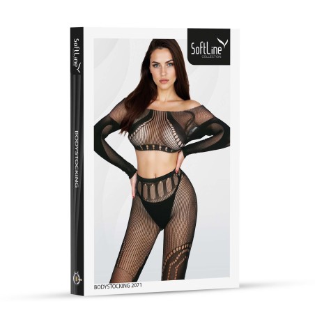 SoftLine Collection - Komplet Bodystocking 2071 - Czarne