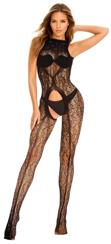 SoftLine Colection Bodystocking Otwarte 2038 - Czarne