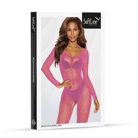 SoftLine Colection Bodystocking 2061 - Różowe