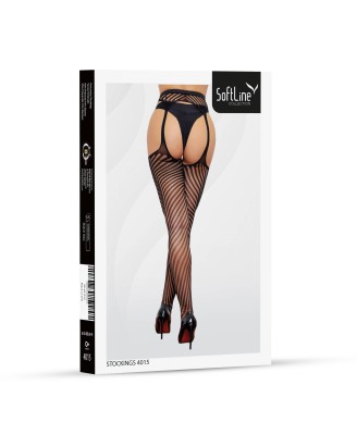 SoftLine Collection Siateczkowe Pończochy 4015 - Czarne