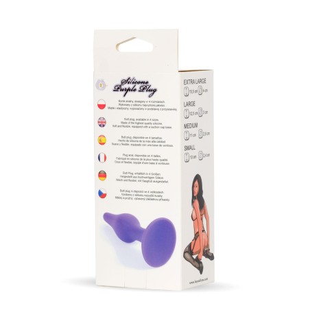 Plug-Silicone Plug - Korek Analny Duzy Fiolet