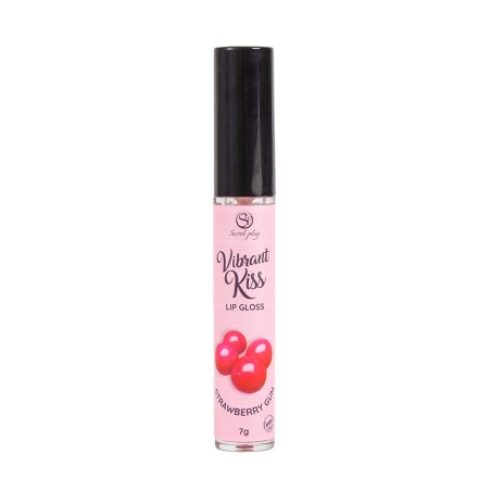 LIP GLOSS VIBRANT KISS STRAWBERRY GUM - Błyszczyk Stymulujący Truskawka