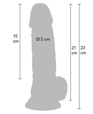 INFERNO – Realistyczny Cielisty Dildo z Przyssawką – 21 cm