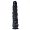 Dildo Extreme Augustus Flesh - Realistyczne Dildo XXL - Czarne - 43 cm