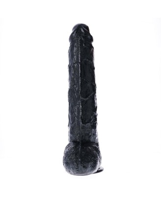 Dildo Extreme Augustus Flesh - Realistyczne Dildo XXL - Czarne - 43 cm