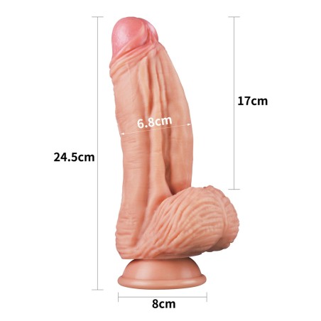 10" Nature Cock - King-sized realistyczny dildo z podwójnej warstwy silikonu