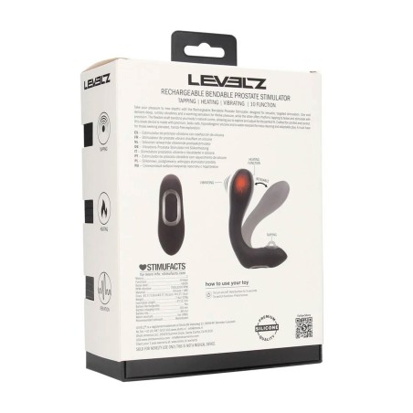 Wibrujący Masażer prostaty z funkcją grzania - Czarny