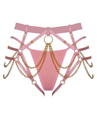 Bad Kitty String pink - Uprząż Harness z Majtkami - Różowa - S/L