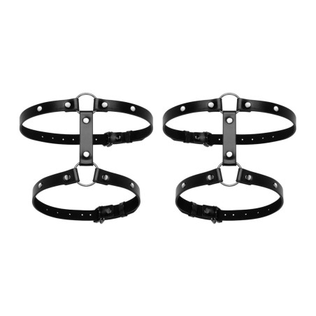 Bedroom Fantasies - Uprzęże na Uda - Czarne - Skóra PU