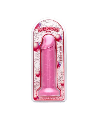 Delicious Dildo - Max Bubblegum - Aromatyzowane Dildo o Zapachu Gumy Balonowej - 25cm