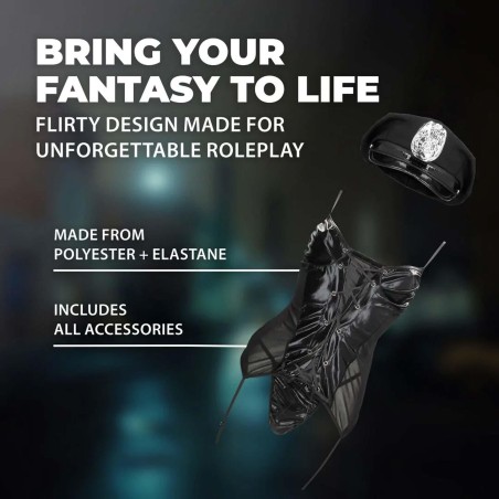 Police Costume - S/M - Przebranie Seksownej Policjantki - Czarne