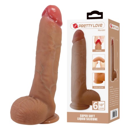Pretty Love Mendel 10" - Delikatne Silikonowe Realistyczne Dildo - 25cm