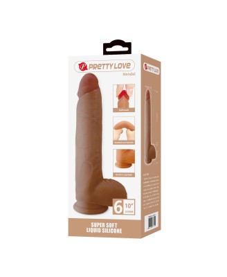 Pretty Love Mendel 10" - Delikatne Silikonowe Realistyczne Dildo - 25cm
