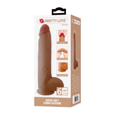 Pretty Love Mendel 10" - Delikatne Silikonowe Realistyczne Dildo - 25cm
