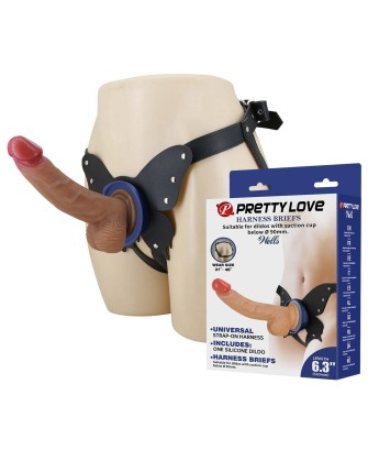 Pretty Love Wells 6.3" - Uprząż StrapOn z Cielistym Dildo - 16cm