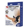Pretty Love Wells 6.3" - Uprząż StrapOn z Cielistym Dildo - 16cm
