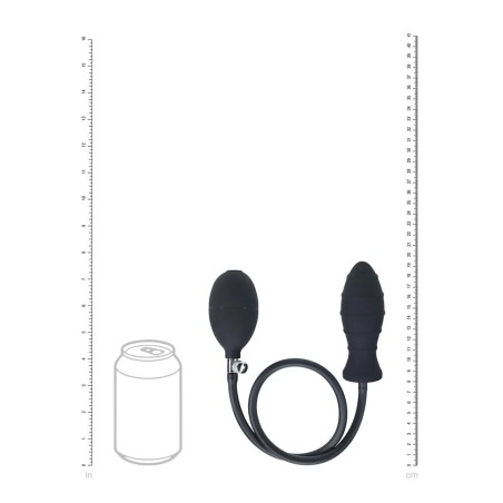 Nadmuchiwany Korek Analny - do 15cm - Czarny