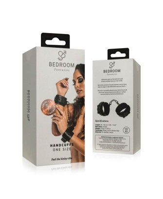 Bedroom Fantasies - Kajdanki na Nadgarstki z Skóry PU - Czarne