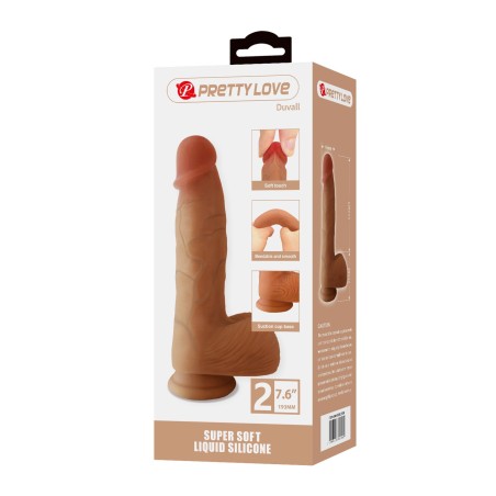 Pretty Love Dwell 7.6" - Delikatne Silikonowe Realistyczne Dildo - 19,3cm