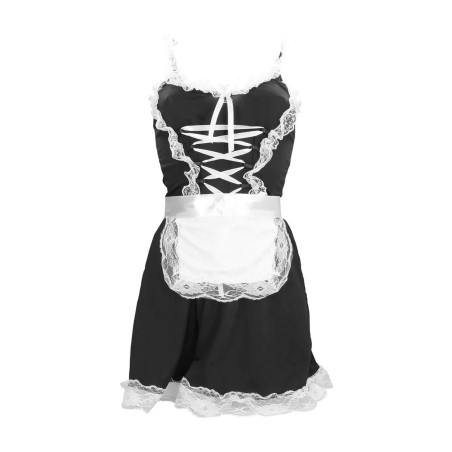 French Maid Costume - S/M - Przebranie Francuskiej Pokojówki - Czarne