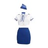 Stewardess Costume - S/M - Blue/White