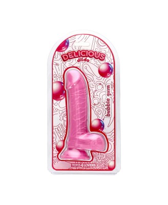 Delicious Dildo - Dan Bubblegum - Aromatyzowane Dildo o Zapachu Gumy Balonowej - 18cm