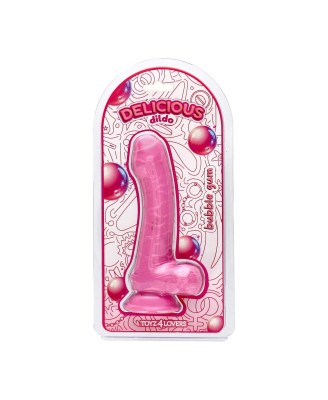 Delicious Dildo - Ben Bubblegum - Aromatyzowane Dildo o Zapachu Gumy Balonowej - 18,5cm