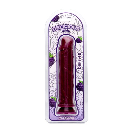 Delicious Dildo - Tom Berries - Aromatyzowane Dildo o Zapachu Jeżyny - 20cm