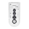 Beaded Silicone Anal Probe with Loop - Black