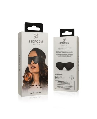 Bedroom Fantasies - Faux Leather Blindfold - Czarna Opaska na Oczy - PU