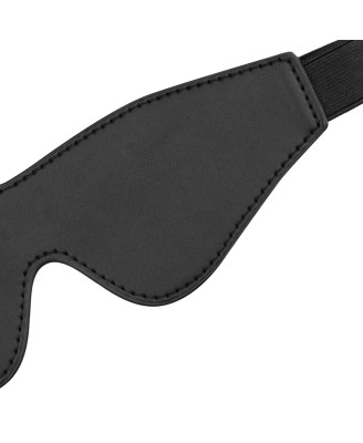 Bedroom Fantasies - Faux Leather Blindfold - Czarna Opaska na Oczy - PU