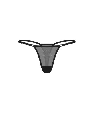 Violami Sin stringi - Stringi Czarne - L/XL