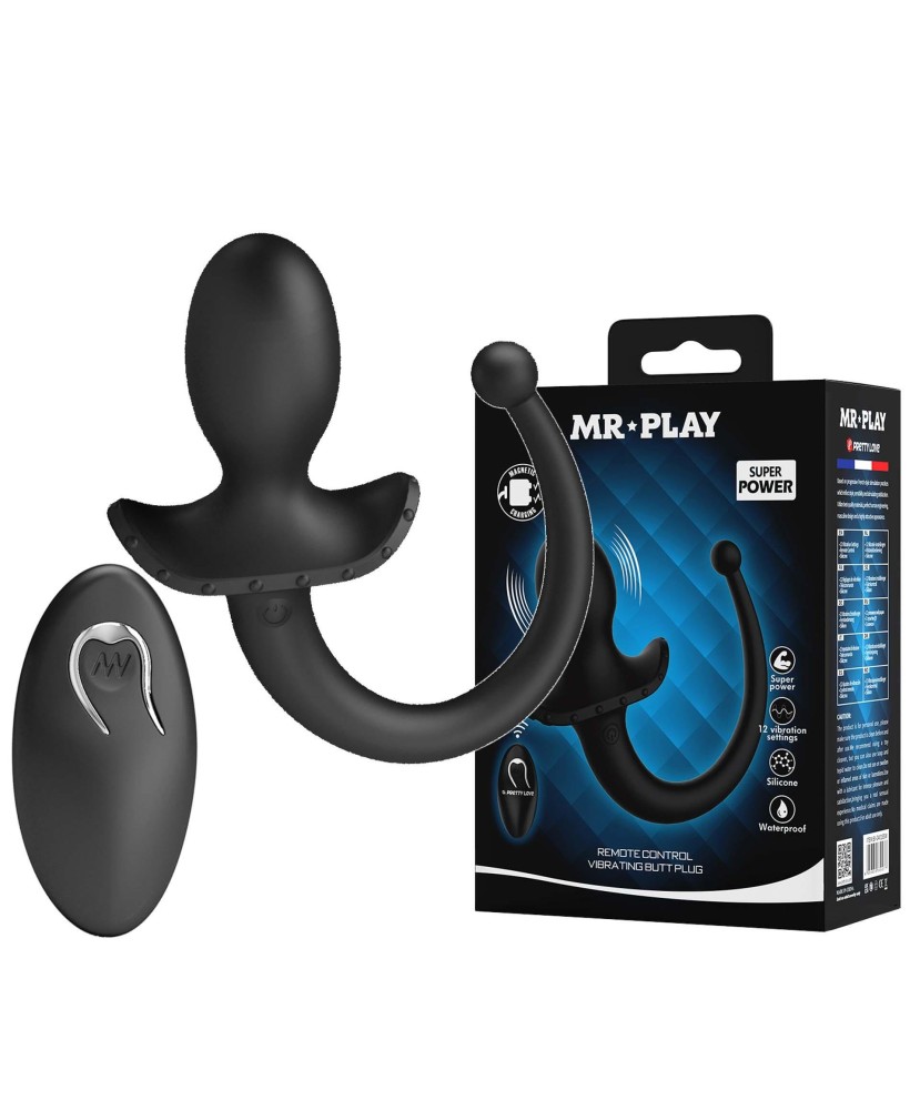Mr. Play - Wibrujący Korek Analny na pilota - Atrapa Ogona