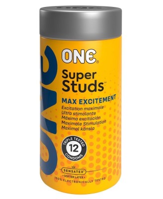 ONE Super Studs - Prezerwatywy z Wypustkami - 12 szt