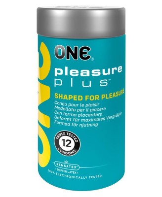 ONE Pleasure Plus - Prezerwatywy Prążkowane - 12 szt