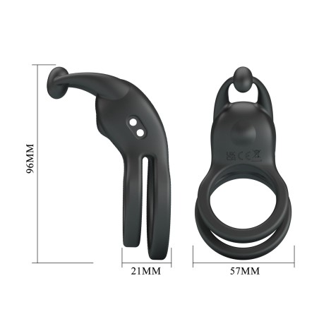 Pretty Love Goodwin - Wibrujący Podwójny Pierścień Erekcyjny