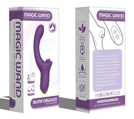 Suking G Spot Vibrator - Wibrator punktu G z funkcją ssania - Fiolet