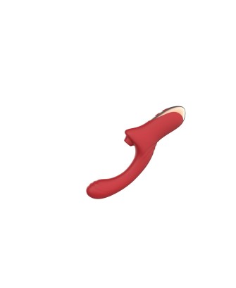 Suking G Spot Vibrator - Wibrator punktu G z funkcją ssania - Czerwony