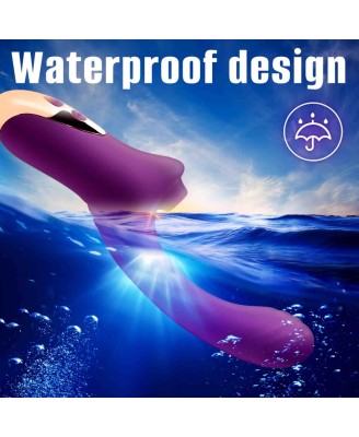 Suking G Spot Vibrator - Wibrator punktu G z funkcją ssania - Czerwony
