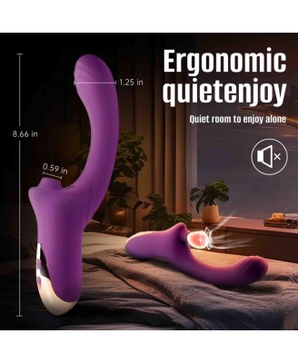 Suking G Spot Vibrator - Wibrator punktu G z funkcją ssania - Czerwony
