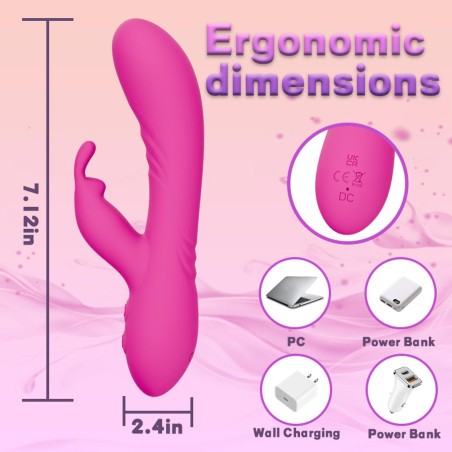 Jade Vibrator - Wibrator Króliczek - Różowy