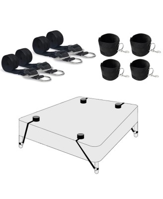 Fetish B-Series Bed Restraint Set 2.0 - Zestaw BDSM - Pasy do Łóżka