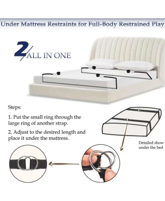 Fetish B-Series Bed Restraint Set 2.0 - Zestaw BDSM - Pasy do Łóżka