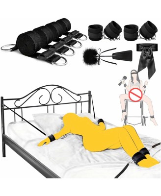 Fetish B-Series Bed Restraint Set 2.0 - Zestaw BDSM - Pasy do Łóżka