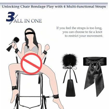 Fetish B-Series Bed Restraint Set 2.0 - Zestaw BDSM - Pasy do Łóżka