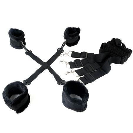 Fetish B-Series Bed Restraint Set 1.0 - Zestaw BDSM - 4 elementy
