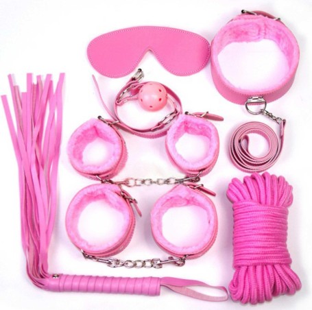 Fetish B-Series BDSM kit 7.0 - Zestaw BDSM - Róż - 7 elementów