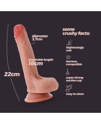 CRUSHIOUS INVIKTUS - Silikonowe Dildo - Cieliste - 22cm